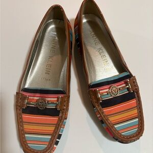 Anne Klein Hadler Loafers | Multicolor Striped Slip on